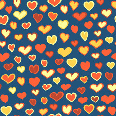 Hearts seamless pattern. Texture for wallpaper, fills, web page background.