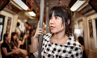Asian Woman on the Train