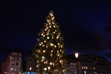 Weihnachtsbaum in Strassburg, Frankreich