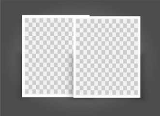 Realistic Blank Photo Frame brochure mockup cover template