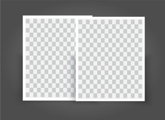Obraz premium Realistic Blank Photo Frame brochure mockup cover template