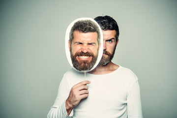 Man with long beard and mustache.