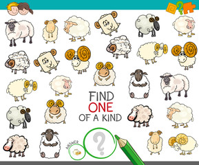 find one of a kind with sheep characters
