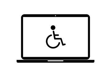 Laptop - Rollstuhlfahrer