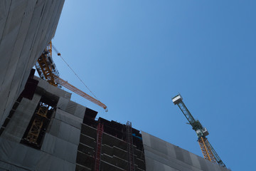 High-rise buildings under construction