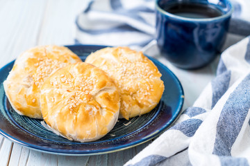 Homemade apple pie in asian style