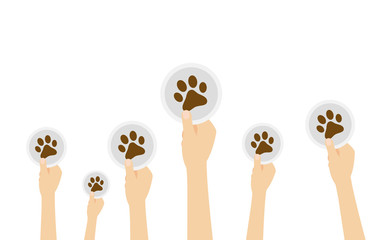 Hände halten Symbol - Hundepfote