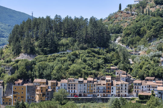 Antrodoco (Rieti, Lazio, Italy), panoramic view