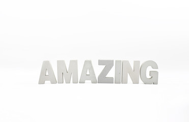 amazing word in concrete blocks