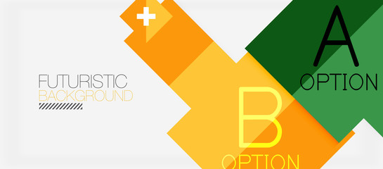 Square shapes banner design, geometric abstract background