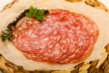 Sliced salami