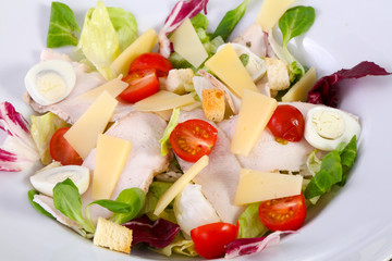 Salad with ham