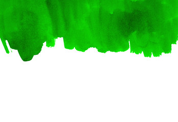Green watercolor on paper