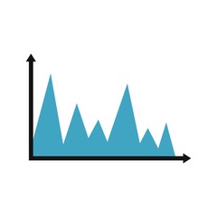 Finance graph icon. Flat illustration of graph vector icon isolated on white background