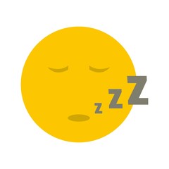 Sleep smile icon. Vector flat illustration of sleep smile icon isolated on white background
