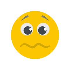 Smile icon. Vector flat illustration of smile icon isolated on white background