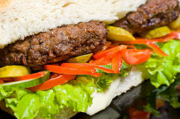 hamburger, macro