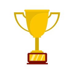 Cup award icon. Flat illustration of cup award vector icon isolated on white background