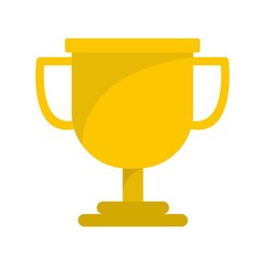 Cup award icon. Flat illustration of cup award vector icon isolated on white background