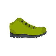 Hiking boots icon. Flat illustration of hiking boots vector icon isolated on white background