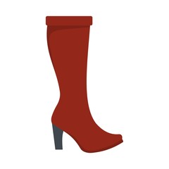 Woman boots icon. Flat illustration of woman boots vector icon isolated on white background