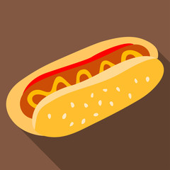 Hot dog vector icon. Beautiful vector design.