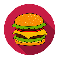 Hamburger vector icon. Beautiful vector design.