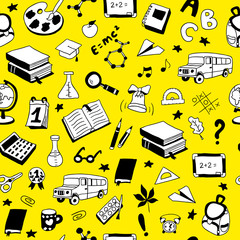 Back to School. Colorful template for you design, web and mobile applications.