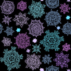 Seamless winter texture. Winter background. Endless texture for wallpaper, fill,  web page background, surface texture.