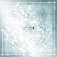 Abstract geometric technology background. Vector Illustration.