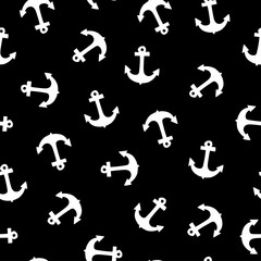 Seamless pattern with anchor. Endless texture for wallpaper, fill,  web page background, surface texture.