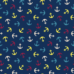 Seamless pattern with anchor.