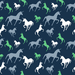 Unicorn seamless pattern. Can be used for textile, website background, book cover, packaging.