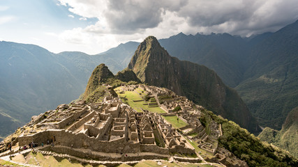 View of the Lost Incan City of Machu Picchu near Cusco, Peru.