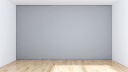 Modern bright interiors empty room 3D rendering illustration