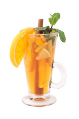 Ice tea on white background