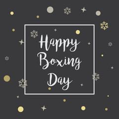 Fototapeta na wymiar Happy Boxing Day Sale advertisement with text calligraphy and Ornament background.