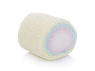 marshmallows on white background