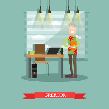 Creator concept vector illustration in flat style