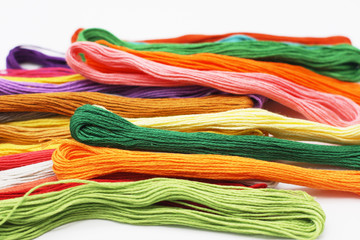 Colorful thread. yarns are available in many color.