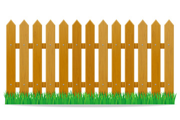 wooden fence vector illustration