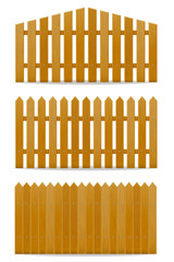 wooden fence vector illustration
