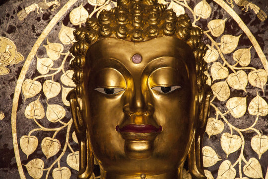 Buddha beautiful Enshrined in ancient Buddhist temple