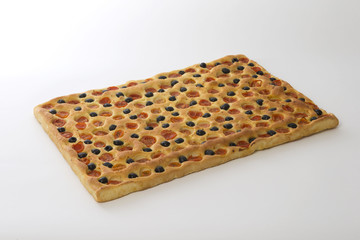 pizza on a white background