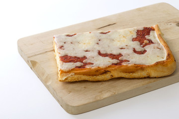 pizza on a white background