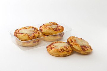 pizza on a white background