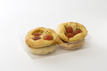 pizza on a white background