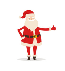 Santa Claus Cartoon Xmas Character Vector Icon