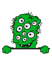 text schreiben fläche mauer klein süß niedlich augen viele monster horror halloween comic cartoon clipart