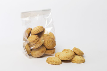 cookies on a white background, orange and carrot